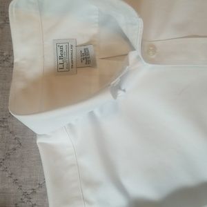 L.L. Bean White Oxford Cloth Button Down